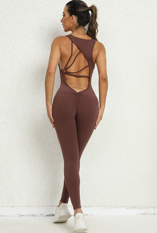 Open back Sport jumpsuit